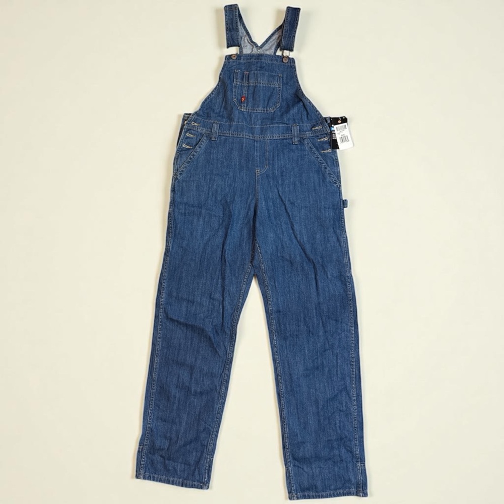 WoMen's Blue Denim bib Overalls Dickies relax fit. New with tags